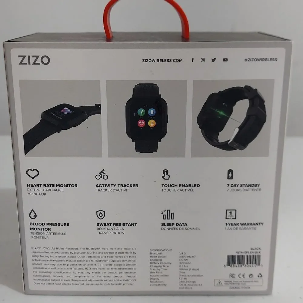 Zflex fitness smartwatch watch (black) new in box